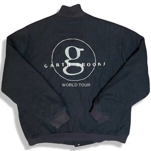 Vintage 90s Garth Brooks World Tour Wool Varsity Bomber Jacket